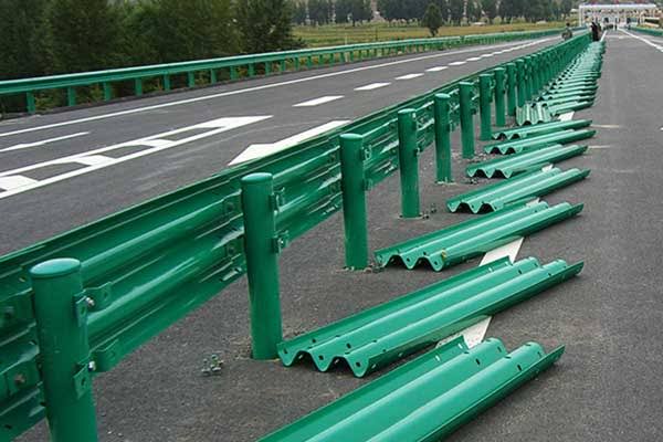 Roadside W Beam Guardrail installed beside a rural road