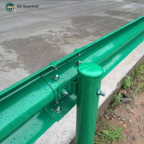 Round Post Steel Guardrail System Exported to Thailand, Malaysia & Philippines | Hot-Dip Galvanized Road Safety Barrier for Tropical Climates